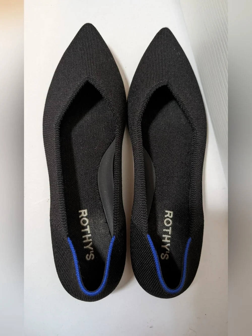Rothy's Black Pointed Toe Flats
